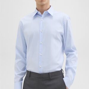 THEORY Sylvain Men's Light Blue Dress Shirt